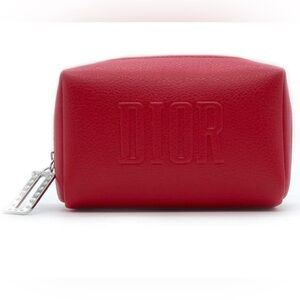 Dior Vibrant Red Makeup Bag (Used Condition - See Photos)